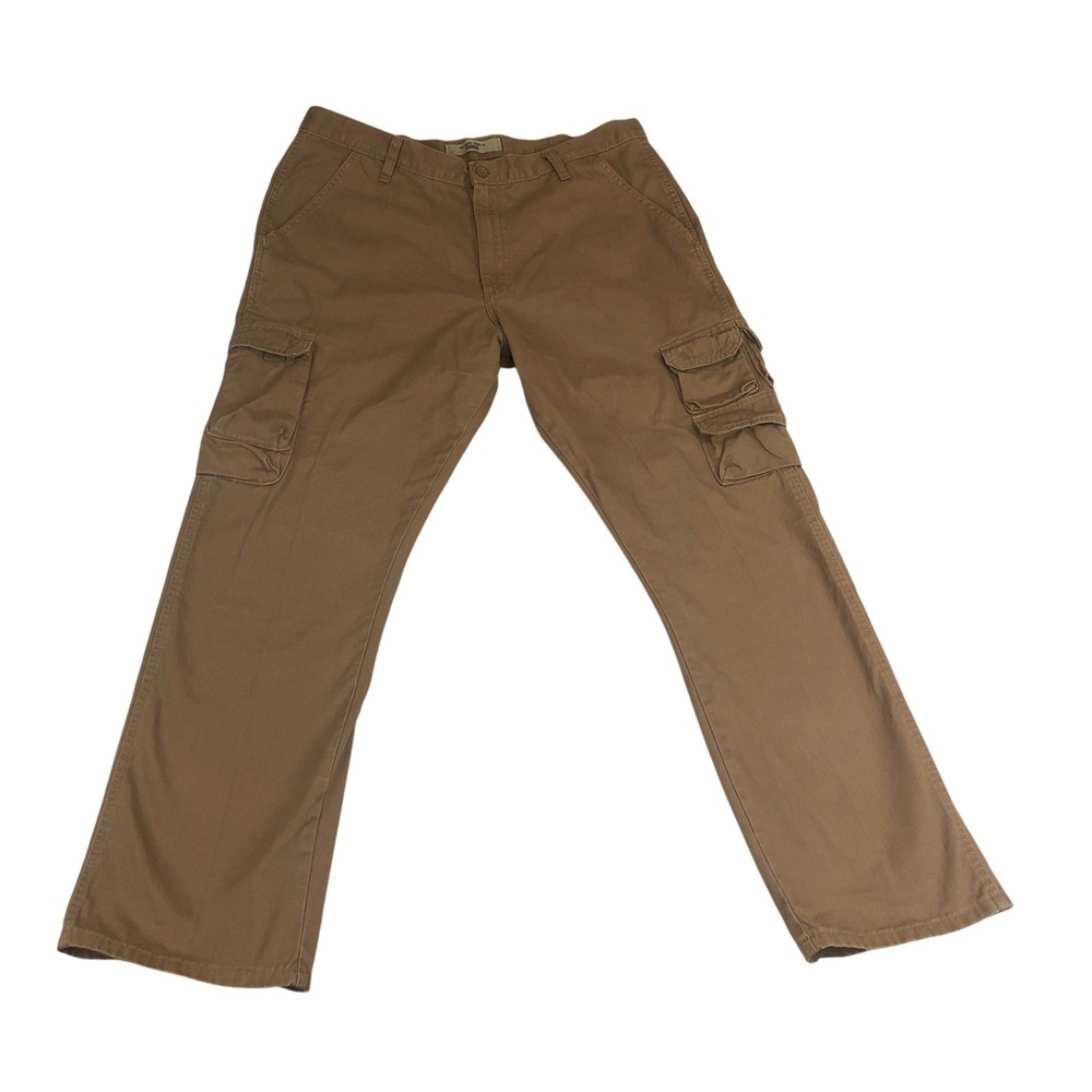 Wrangler Jeans Mens Earth Brown Rugged Cargo Pants 38x32 Straight Leg Workwear